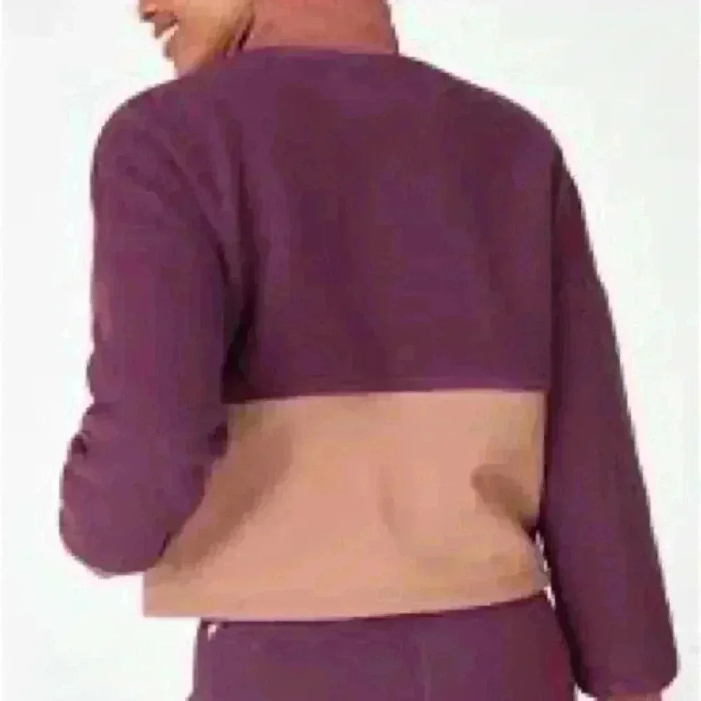 Womens size medium fablectics brand fleece crop jacket,#I341 - Picture 3 of 8